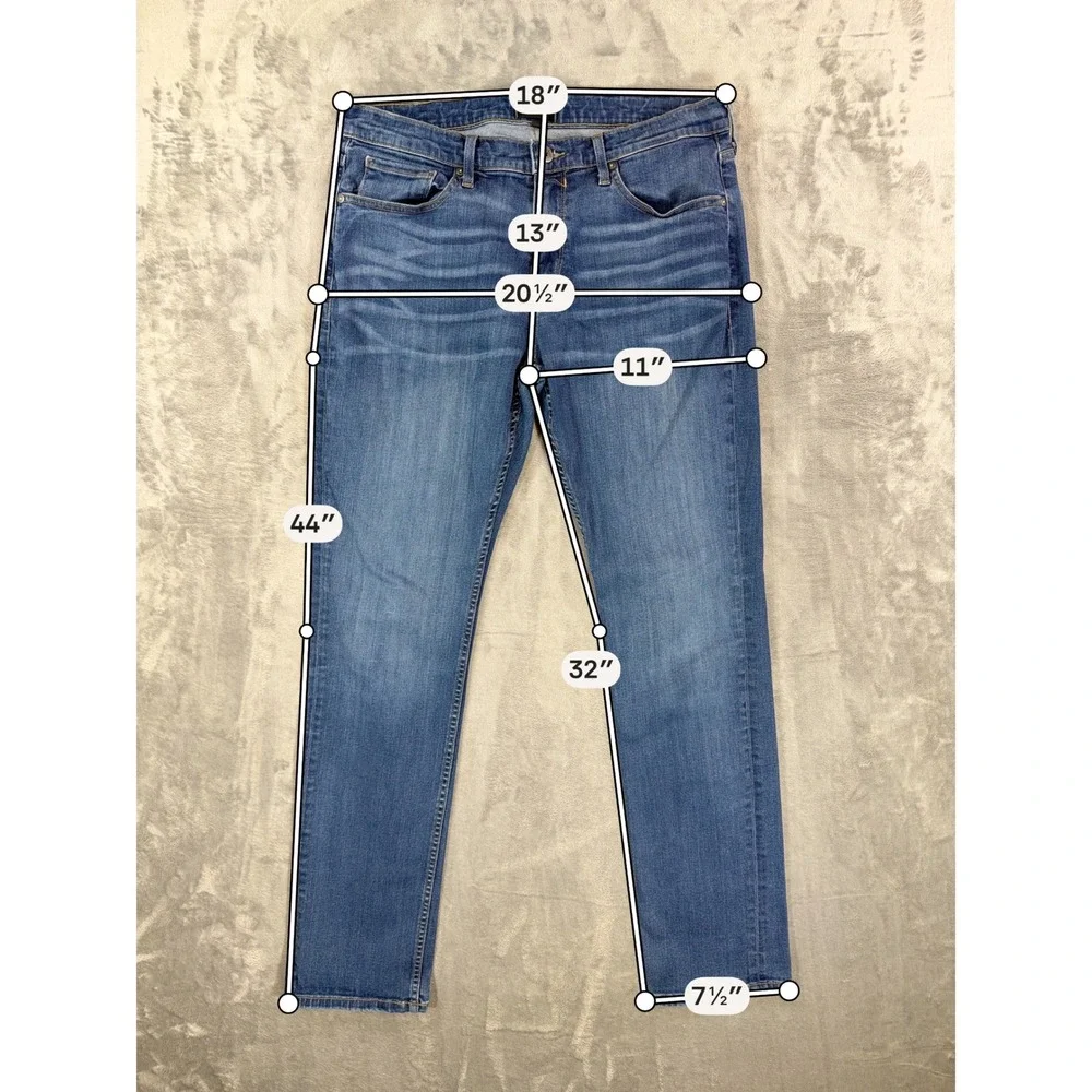 Paige‎ Federal Slim Straight Jeans Men's Size 34x32 Blue Denim Pants